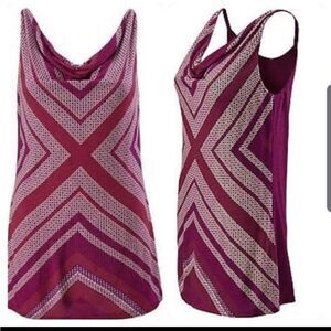 CAbi printed drape tank bnwt size small
